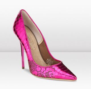 Jimmy Choo  ICONS  Tippi  Snake Print Lace and Patent Shoe 