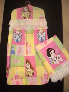 DISNEY PRINCESS NURSERY HANGING DIAPER STACKER &CHANGING TABLE COVER 2 