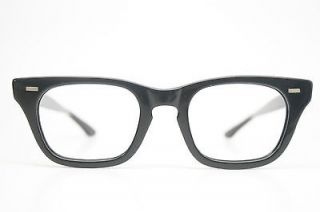 NOS vintage 1950s Black Horn rimmed eye glasses Halo BCG vintage retro 