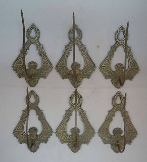 Group of Six (6) Antique Victorian Cast Iron Wall Paper/Receipt Spike