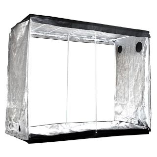  600D Reflective Hydroponics Grow Tent Room Mylar 2 Door 8x4x6 Ft Hut