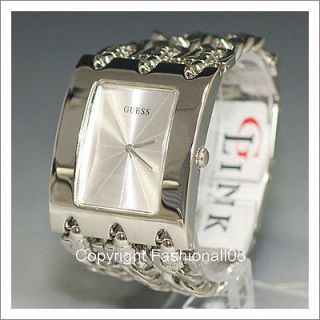 GUESS LADIES SILVER THREE CHAIN BRACELET STAINLESS STEEL WATCH G85719L