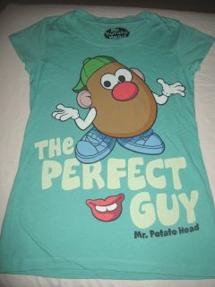   MR. POTATO HEAD The Perfect Guy teal green T shirt womens SMALL S