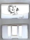 Marilyn Monroe White Leather Pouch Case Clip HTC HD2 HD 2 Evo 3D 4G