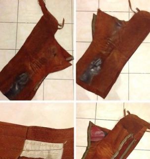 Vintage Rare Double A Leather Co. Ladies Brown Suede Riding Chaps 