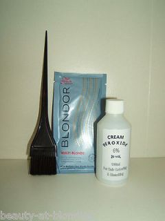 Hair lightening kit Wella Blondor powder bleach 30g+6% peroxide100ml 
