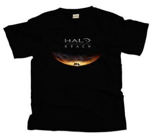 HALO Reach Video Game New Rare Black T Shirt All Size