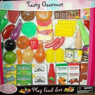 55) Pieces PRETEND / PLAY FOOD SET Ages 3+ FREE SHIPPING