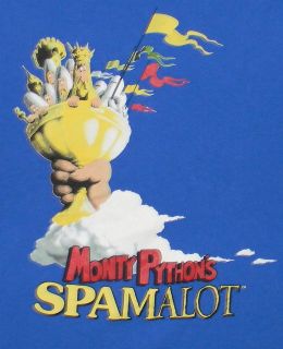 Monty Pythons Spamalot T shirt Size Medium Blue