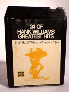 Hank Williams   24 Greatest Hits   8 Track Cassette