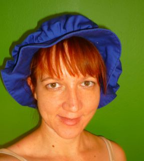   Sports / SCA Garb Blue Floppy Elizabethan Renaissance Fair Cap Hat