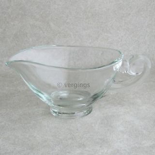 Indiana Glass Norse Gravy Boat Server Pourer Scroll & Ball Handle 
