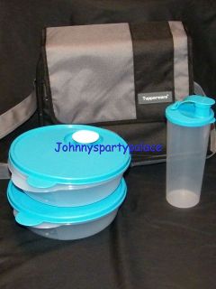 Tupperware LUNCH BAG SET Crystalwave Tumbler & Microwave Lunch Dishes 