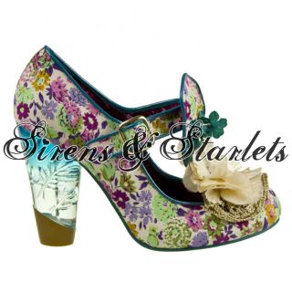 IRREGULAR CHOICE CANT TOUCH THIS PURPLE FLORAL VTG RETRO STYLE 
