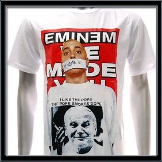   Eminem T shirt Punk Rock Pop Men Heavy Metal Music Rap Rapper White