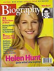 HELEN HUNT Biography Magazine 8/01 LAURA INGALLS WILDER