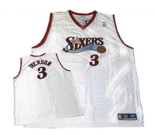Philadelphia 76ers Allen Iverson Authentic White NBA Jersey