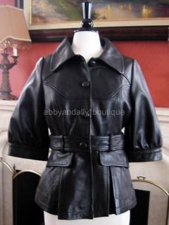 NWT Hayden Harnett Black Ladys Leather Jacket   RETAILS $490