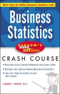 Business Statistics by Leonard J. Kazmier 2003, Paperback