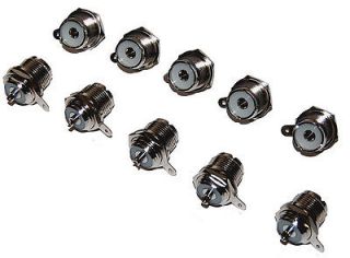 10 Lot SO 239 Female UHF Jack Round Solder Chassis Mount Connector