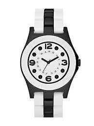 MARC JACOBS MBM3502 PELLY TWO TONE BLACK AND WHITE WATCH