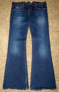 HOLLISTER Dark Stretch CALI FLARE Short Jeans   Women 3S