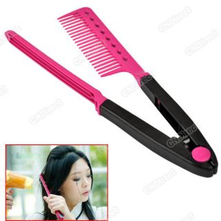 Hairdressing Straightening Innovative Clip Type Hair Care Comb Tool 