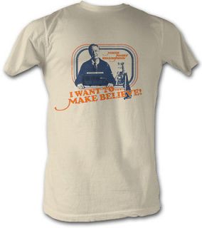Mr. Mister Rogers T shirt Make Believe Adult Natural Tee Shirt