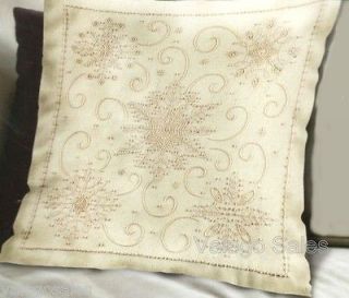 Janlynn Candlewicking Embroidery kit 14 x 14~ SNOWFLAKES Pillow Sale 
