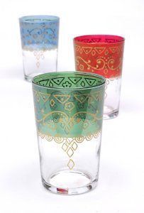 Moroccan Marakesh Gold Tea Glasses (Set of 6) (TC013)