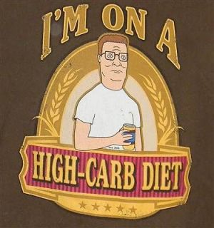 Hank Hill Im On A High Carb Diet Brown T Shirt XL King Of The Hill TV 