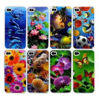 8pcs New Smart 3D New Style Back Hard Cover Case Skin for Iphone 4 4S