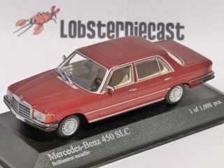 1974 MERCEDES 450 SEL 6.9 in Red Metallic 1/43 scale model Minichamps