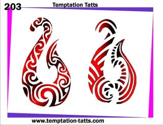 maori inspired airbrush temporary tattoo stencil(No