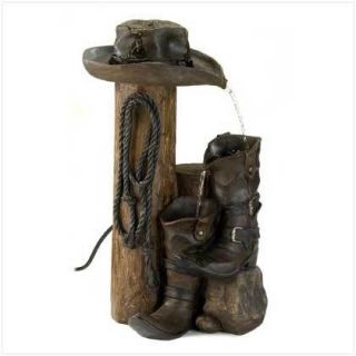 BRAND NEW WESTERN COWBOY WATER FOUNTAIN FAST SHIP