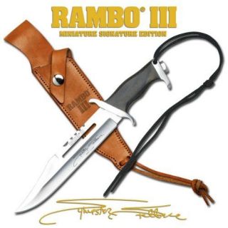 Rambo III Miniature Knife Sylvester Stallone Signature