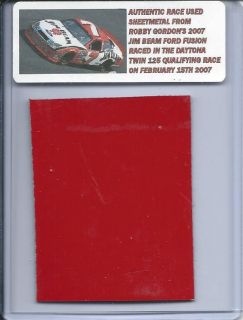 ROBBY GORDON 2007 JIM BEAM FORD DAYTONA AUTHENTIC NASCAR RACE USED 