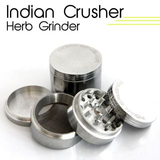 Lot of 2 Indian Crusher 2.5 4pc Metal Pollen Herb Grinder