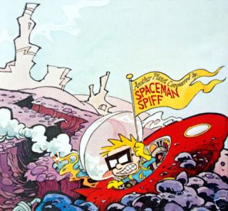 Calvin and Hobbes Spaceman Spiff Poster Print 24 x 24