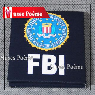 New cosplay Cloth Fashion wallet with mimic FBI badge print Cool Navy 