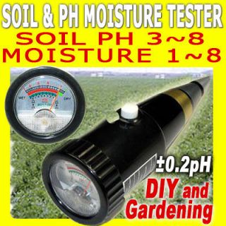 Soil pH Level & Moisture Meter Tester, Plant Tree Vegetable