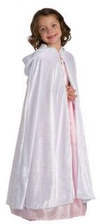 Girl White Princess Hooded Cloak Medieval Cape L/XL 5 9 Little 