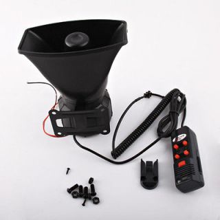   Hooter 300dbs 12V 5 Sound Loud Horn Speaker Alarm&PA System Mic