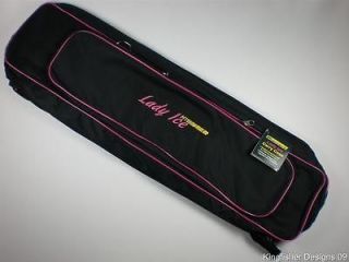 HT Lady Ice Deluxe Cushion Pink Storage Rod Case 3 Zipper Compartments 