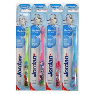 LOT 4 X Jordan Soft toothbrush childrens1 10 years Buddy Active tip 