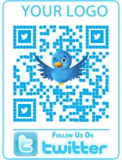 Twitter, facebook bespoke designed QR CODE high quality view images