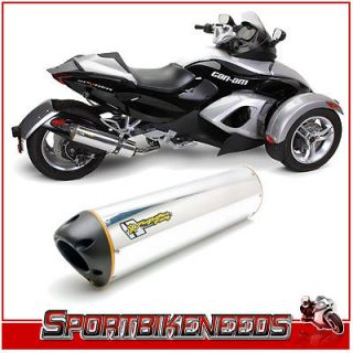 Two Brothers M 2 Aluminum Black Slip On Exhaust Can Am Canam Spyder 08 