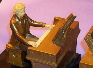   Era 30s Metal Bookends French Beethoven France JB Hirsch signed Piano