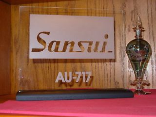 SANSUI AU 717 INTEGRATED AMPLIFIER ETCHED GLASS W/BASE