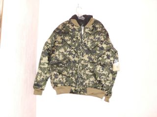 NWT~ MENS ROUTE 66 LINED, HOODED WINTER JACKET SZ. L. CAMOUFLAGE 